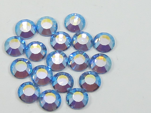 18 pcs. 30ss LIGHT SAPPHIRE  AB HOTFIX European Rhinestones